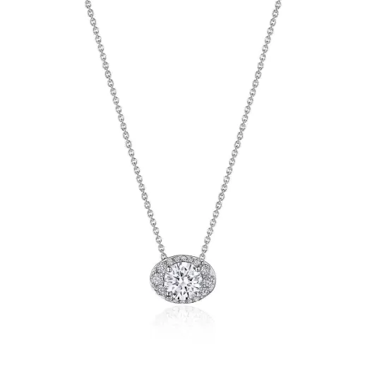 Outlet Tacori 17" Horizontal Oval Bloom Diamond Necklace