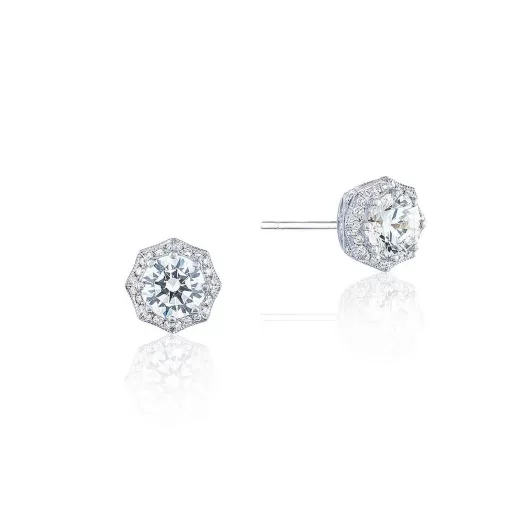 Discount Tacori Art Deco Bloom Stud Earrings