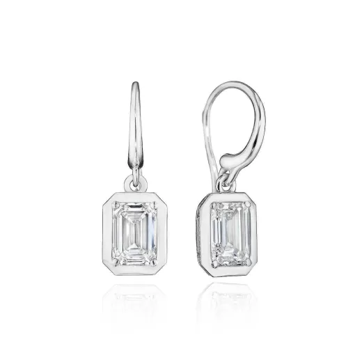 Cheap Tacori Diamond French Wire Earring - 1.5Ct 18Kt White Gold