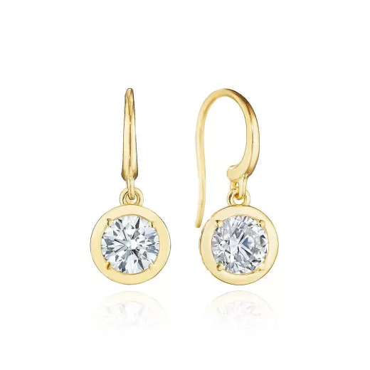 New Tacori Diamond French Wire Earring - 1.5Ct 18Kt Yellow Gold