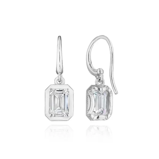 Cheap Tacori Diamond French Wire Earring - 1.5Ct 18Kt White Gold