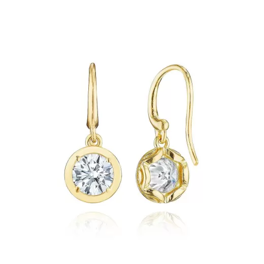 New Tacori Diamond French Wire Earring - 1.5Ct 18Kt Yellow Gold