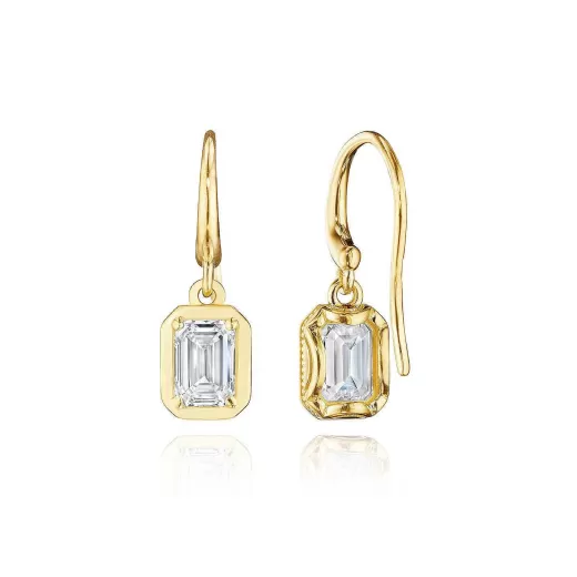 Sale Tacori Diamond French Wire Earring - 1Ct 18Kt Yellow Gold