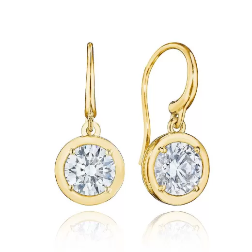 Shop Tacori Diamond French Wire Earring - 3.08Ct 18Kt Yellow Gold