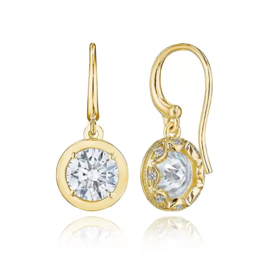 Shop Tacori Diamond French Wire Earring - 3.08Ct 18Kt Yellow Gold