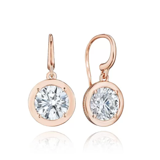 Clearance Tacori Diamond French Wire Earring - 4.08Ct 18Kt Rose Gold