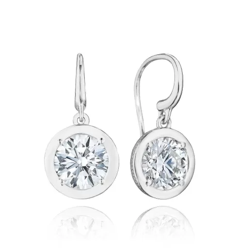 Clearance Tacori Diamond French Wire Earring - 4.08Ct 18Kt White Gold