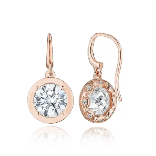 Clearance Tacori Diamond French Wire Earring - 4.08Ct 18Kt Rose Gold