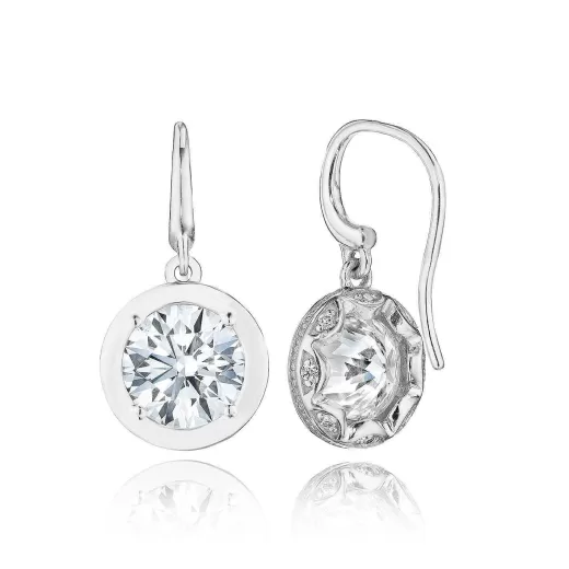 Clearance Tacori Diamond French Wire Earring - 4.08Ct 18Kt White Gold