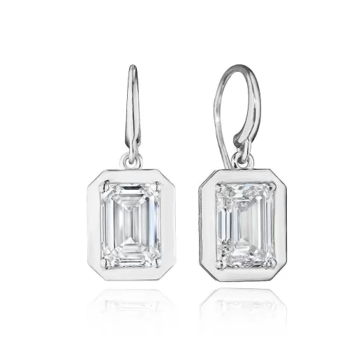 Store Tacori Diamond French Wire Earring - 4.1Ct 18Kt White Gold