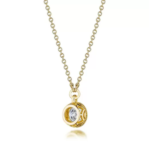 Cheap Tacori Diamond Necklace - 0.5Ct 18Kt Yellow Gold