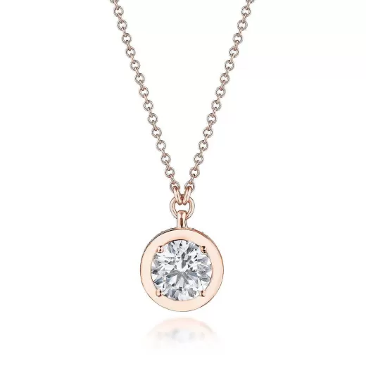 Cheap Tacori Diamond Necklace - 1Ct 18Kt Rose Gold