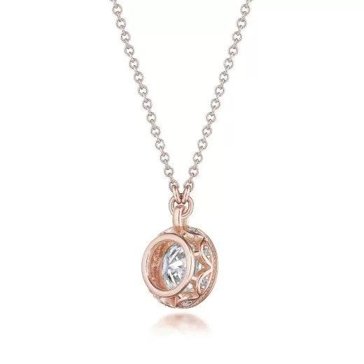 Cheap Tacori Diamond Necklace - 1Ct 18Kt Rose Gold