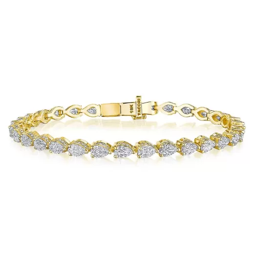 New Tacori Diamond Tennis Bracelet 18Kt Yellow Gold