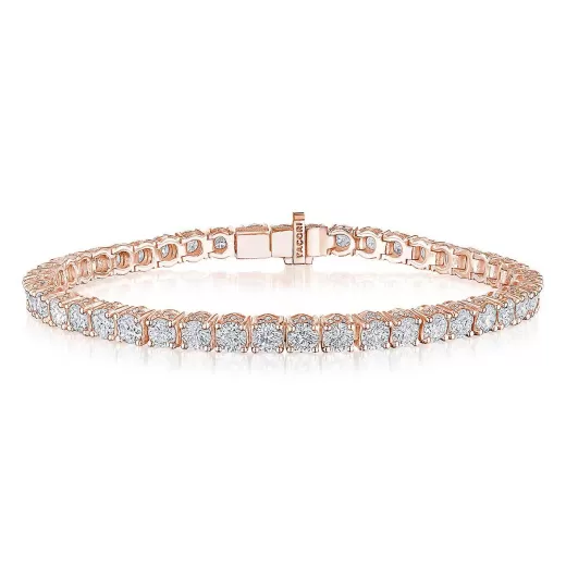 New Tacori Diamond Tennis Bracelet 18Kt Rose Gold