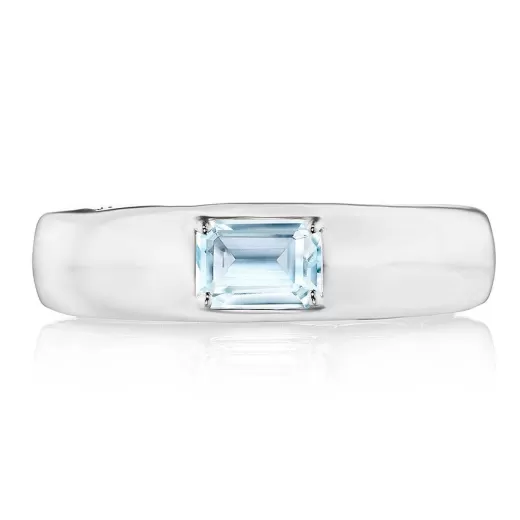 Flash Sale Tacori Domed Sky Blue Topaz Ring - 0.7Ct 18Kt White Gold