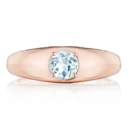 Flash Sale Tacori Domed Sky Blue Topaz Ring - 0.7Ct 18Kt Rose Gold