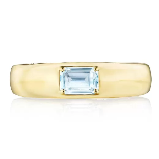 Shop Tacori Domed Sky Blue Topaz Ring - 0.7Ct 18Kt Yellow Gold