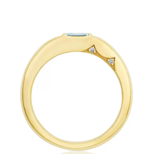 Shop Tacori Domed Sky Blue Topaz Ring - 0.7Ct 18Kt Yellow Gold