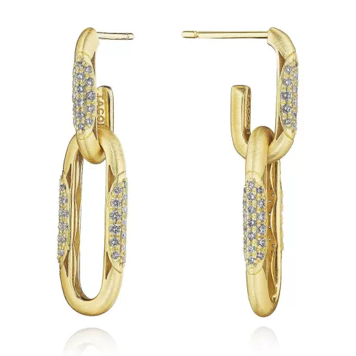 Fashion Tacori Double Link Earrings 18Kt Yellow Gold