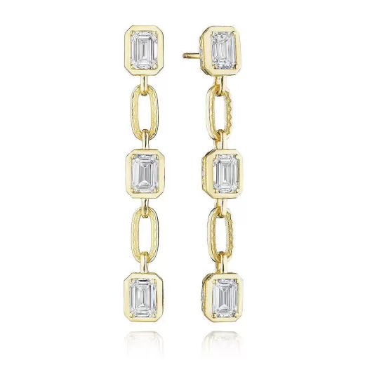 Best Tacori Lab Grown Diamond Drop Earring 18Kt Yellow Gold