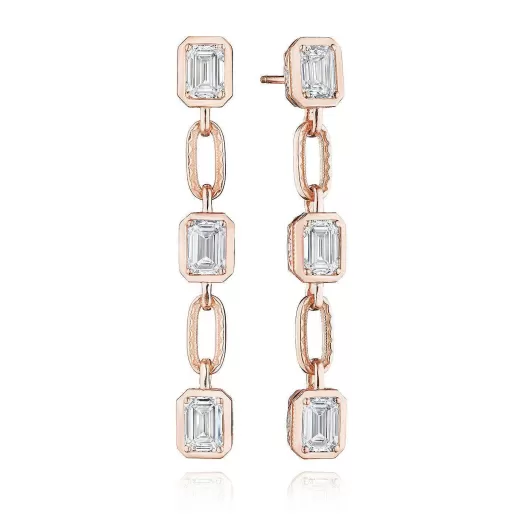 Cheap Tacori Lab Grown Diamond Drop Earring 18Kt Rose Gold