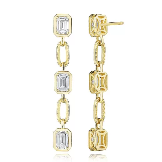 Best Tacori Lab Grown Diamond Drop Earring 18Kt Yellow Gold