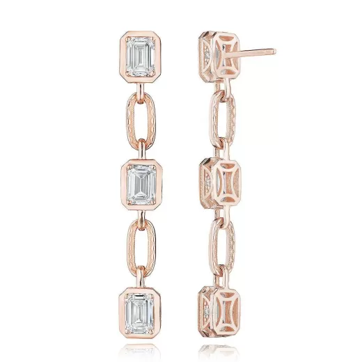 Cheap Tacori Lab Grown Diamond Drop Earring 18Kt Rose Gold