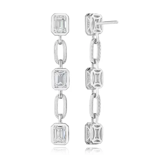 Store Tacori Lab Grown Diamond Drop Earring 18Kt White Gold