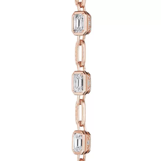 Online Tacori Lab Grown Diamond Link Necklace 18Kt Rose Gold