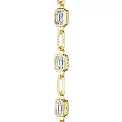 Cheap Tacori Lab Grown Diamond Link Necklace 18Kt Yellow Gold