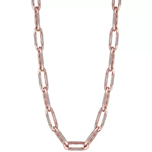 Hot Tacori Large Link Necklace 18Kt Rose Gold