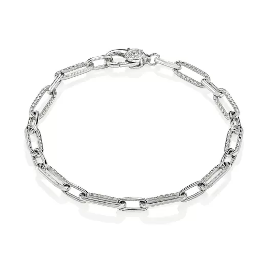 Fashion Tacori Link Bracelet 18Kt White Gold