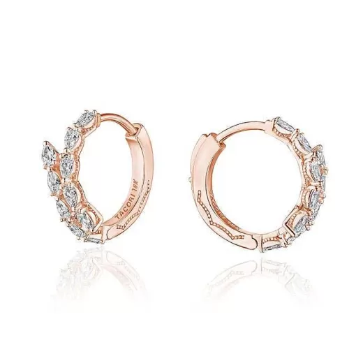 Store Tacori Medium Hoop Pear Diamond Earrings In 18K Rose Gold 18Kt Rose Gold