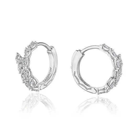 Best Tacori Medium Hoop Pear Diamond Earrings In 18K White Gold 18Kt White Gold