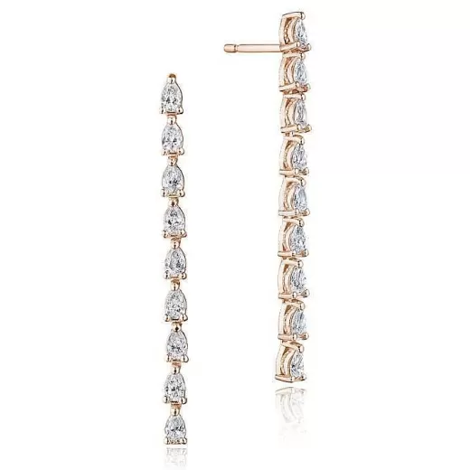 Online Tacori Pear Diamond Drop Earrings In 18K Rose Gold 18Kt Rose Gold