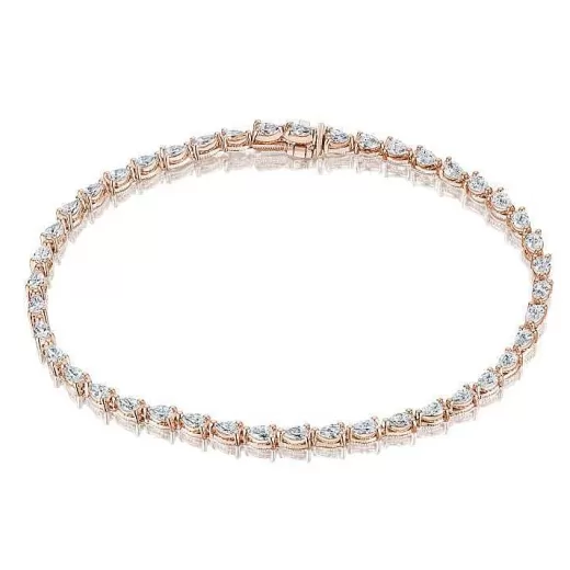 Discount Tacori Pear Diamond Tennis Bracelet In 18K Rose Gold 18Kt Rose Gold