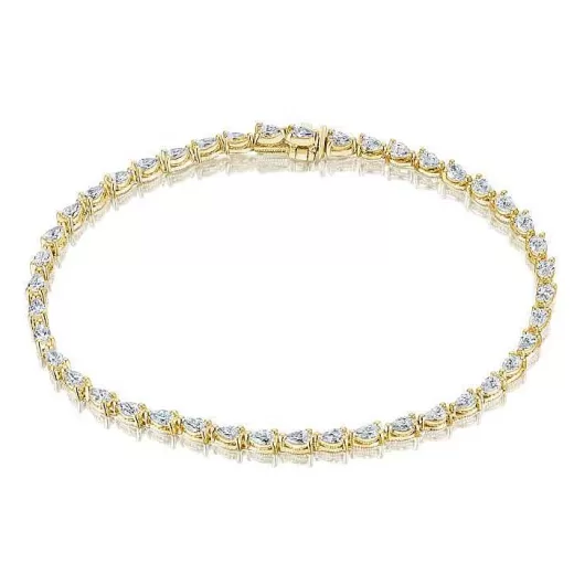 Cheap Tacori Pear Diamond Tennis Bracelet In 18K Yellow Gold 18Kt Yellow Gold