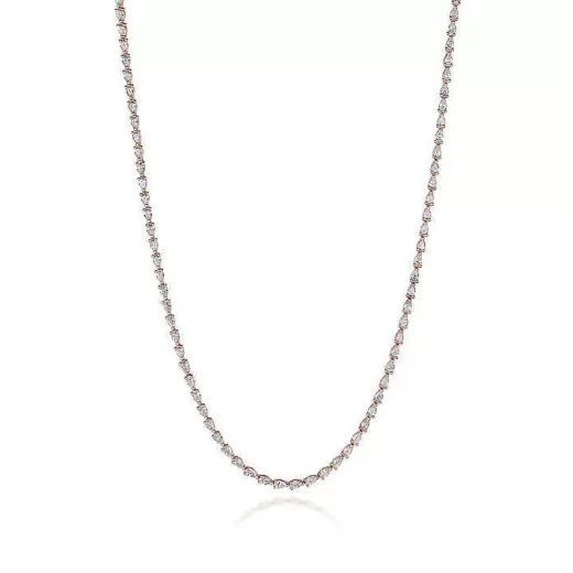 Cheap Tacori Pear Diamond Tennis Necklace In 18K Rose Gold 18Kt Rose Gold