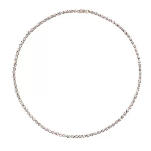 Cheap Tacori Pear Diamond Tennis Necklace In 18K Rose Gold 18Kt Rose Gold