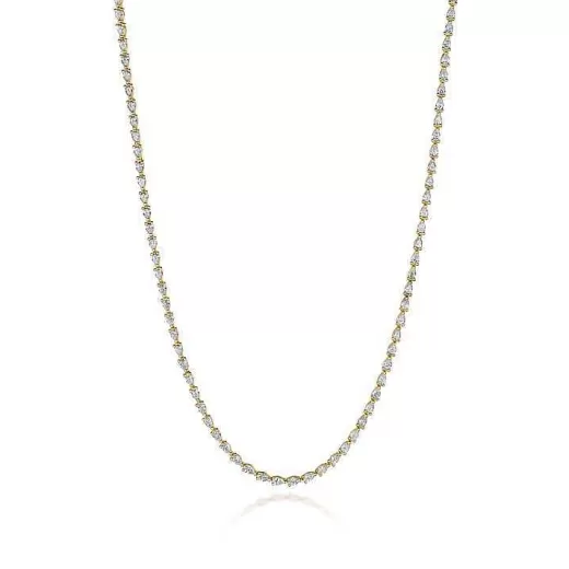 Hot Tacori Pear Diamond Tennis Necklace In 18K Yellow Gold 18Kt Yellow Gold