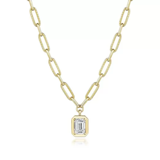 Best Tacori Petite Diamond Link Necklace - 1.54Ct 18Kt Yellow Gold