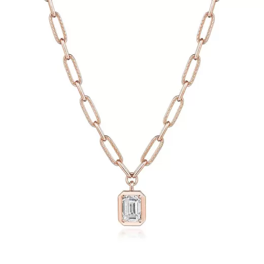 Shop Tacori Petite Diamond Link Necklace - 1.54Ct 18Kt Rose Gold