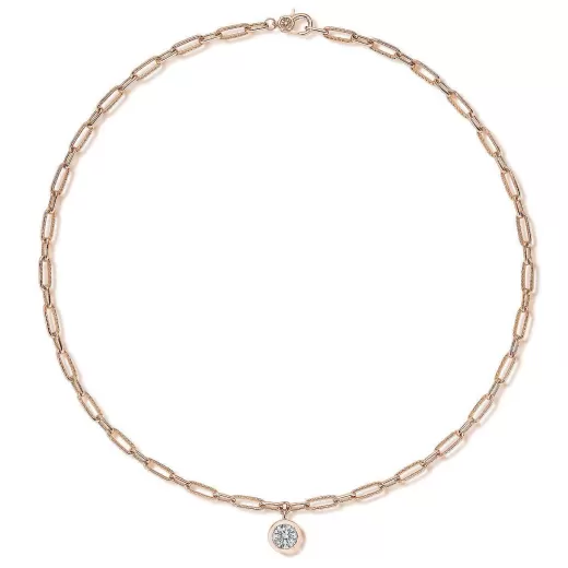 Sale Tacori Petite Diamond Link Necklace - 1.54Ct 18Kt Rose Gold