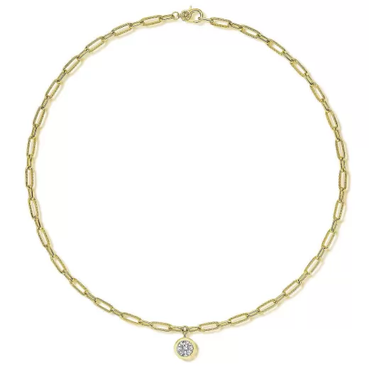 Sale Tacori Petite Diamond Link Necklace - 1.54Ct 18Kt Yellow Gold