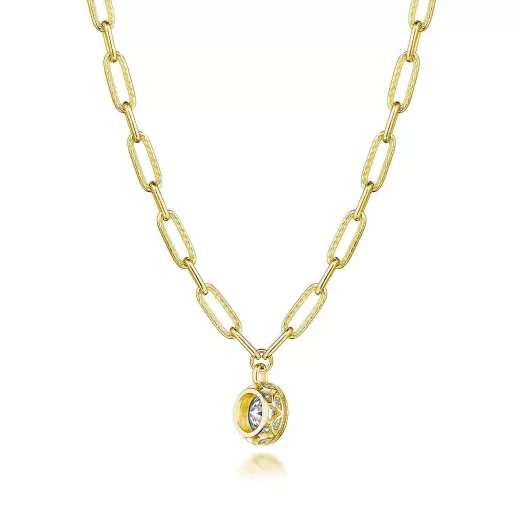 Sale Tacori Petite Diamond Link Necklace - 1.54Ct 18Kt Yellow Gold