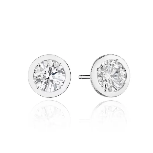 Flash Sale Tacori Round Diamond Stud Earring - 2.08Ct 18Kt White Gold