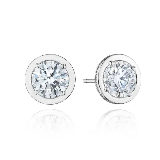 Best Sale Tacori Round Diamond Stud Earring - 3.08Ct 18Kt White Gold