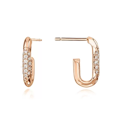 Flash Sale Tacori Single Link Earrings 18Kt Rose Gold