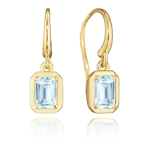 Shop Tacori Sky Blue Topaz French Wire Earring - 1.4Ct 18Kt Yellow Gold